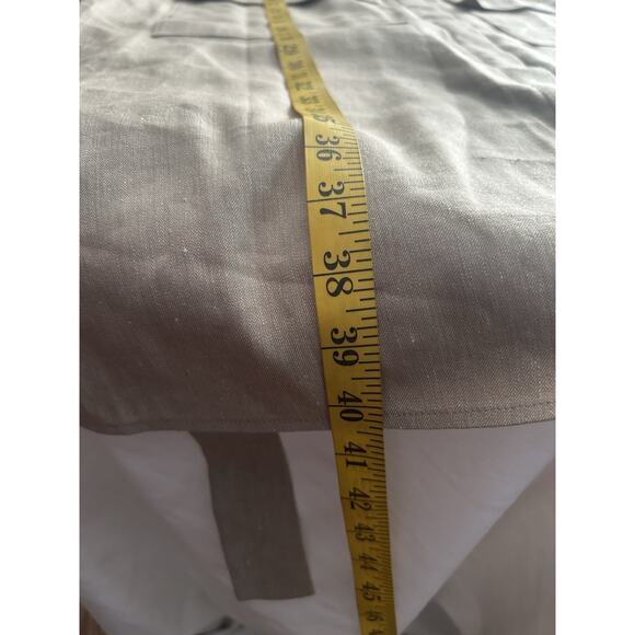 Lafayette 148 Wool Linen Silk Blend Belted Shift Dress Womens Size 16 Tan Career - Picture 8 of 8